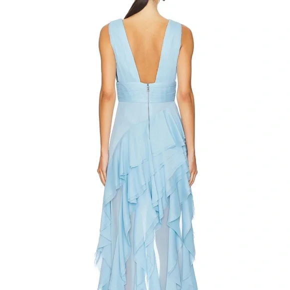 Holly Low Neck Asymmetric Ruffled Maxi DressLight Blue is available for  purchase on au PAY Market - Imported Goods Online Store Co.Ltd. | au PAY  Market - Online Shopping Site